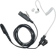 Walkie Talkie Earpiece Headset with PTT Mic Covert Acoustic Tube Earpiece for Motorola GP328 Plus GP