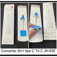 Splitter type c | Converter type c 2in1 C To C audio charger | JH-032