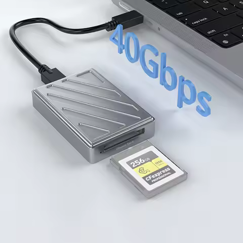 CFexpress Type B Card Reader USB 4.0 Thunderbolt4-Compatible 40Gbps CF Express Memory Card Reader fo