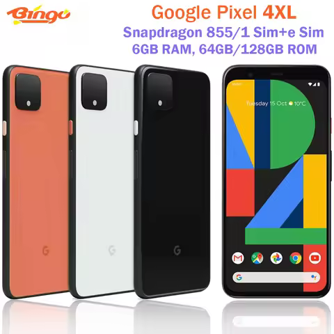 Google Pixel 4xl 4 XL 64GB/128GB ROM Original Unlocked Cellphone 6.3" Snapdragon 855 Octa Core 6GB R