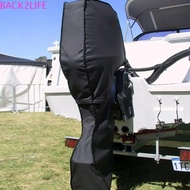 BACK2LIFE Boat Outboard Motor Cover, 420D Oxford Fabric Zipper Full Boat Motor Cover, Draggable Engi
