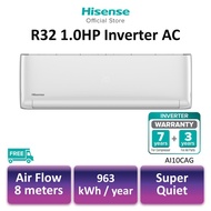 (FREE DELIVERY) NEW MODEL Hisense 1.0hp R32 AI10KAG  Inverter 4 Star Air-Conditioner