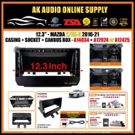 Mazda 2 / CX-3 2016 - 2025 Android player 12.3" inch Casing + Socket+ CANBUS  - A14034+A12924/A12425