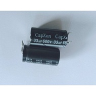 Combo of 10c CapXon capacitors 33uF 600V Size 16x31.5mm