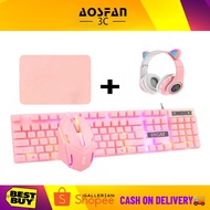 ∈✉STX 540 Gaming Keyboard Mouse Headset Set With Mouse Pad RGB Combo (4 in 1) RGB Keyboard Mouse