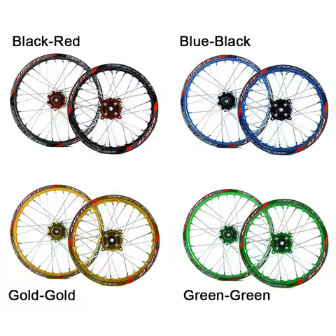 Motocross Rear 1.85x14" Front 1.60x17" Aluminum Wheel Rim 15mm CNC Hub Kit For KLX CRF KAYO HR-160cc