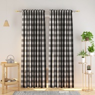 Cotton Buffalo Check Curtains Living Room Gingham Plaid Kitchen Window Curtain Panels Bedroom Checker Drapes Rod Pocket