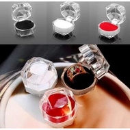 Transparent Crystal Mica Ring Box (2 PCS) Jewelry Accessories Box