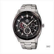 CASIO EF-327D-1A1V EDIFICE 24hrs day date SS bracelet watch black