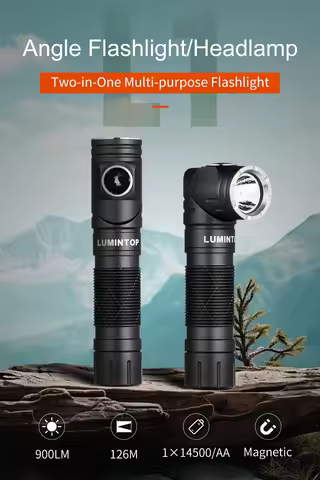 Lumintop L1 rotating flashlight L flashlight 90 degree change 14500 flashlight with magnetic tail 90