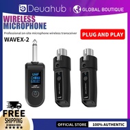 Deuahub Wireless Microphone Converter XLR Transmitter and Receiver System for Dynamic Guitar Mixer