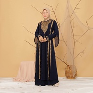 Abiyyuco TA9019 | Gamis Abaya Turki Turkey Mewah Turky Hitam Putih dan Warna