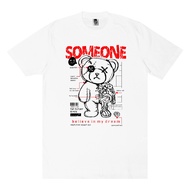 Men's Cotton Tshirt T-Shirt "Teddybot" 402D White Cde9