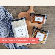 [Sticker] Personalised Pantry Label | Sticker Dapur Custom | Waterproof Kitchen Label