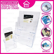 [GMRACK] A6 / A4 ACRYLIC BROCHURE ,FLYER , MAGAZINE, BOOKLETS STAND, DISPLAY STAND WALL MOUNTED