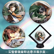 Attack on Titan/Eren/Levi/Mikasa/Attack on Titan Captain Levi Japanese Comic Merchandise Badge Tinpl