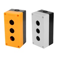 Cancanshop BX3 22mm Three Hole Push Button Switch Control Protective Box Case Waterproof Flame-Retardant ABS Four Holes