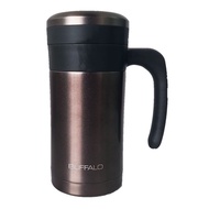 BUFFALO VACUUM TUMBLER MUG 450ml WITH STRAINER - METALLIC BROWN ET168