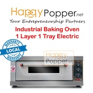 Happypopper industrial Commercial Baking Bakery Oven Electric With Timer 1 Deck Layer 1 Tray Heavy Duty Auto