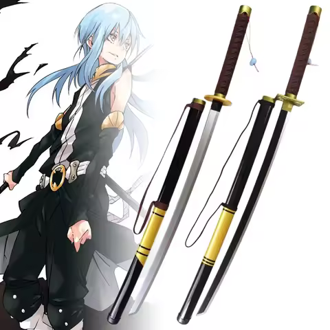 40inch Rimuru Tempest Katana Wood Sword Anime Reincarnated Slime Cosplay Prop Knife Real Size Japane