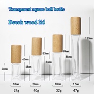 glass ball perfume bottle transparent Perfume essential oil ball bottle Square sample bottle 4ml 6ml