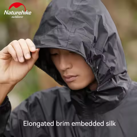 Naturehike Outdoor Split Raincoat Set Ultralight Portable 6000mm+ Rainproof 15D Nylon Fishing Waterp