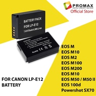 Camera Battery LP-E12 for Canon EOS M M3 M10 M100 M200 M10 EOS M50 M50 II EOS 100D Powershot SX70