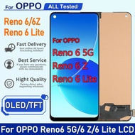 6.43"OLED/TFT For OPPO 5G Reno6 Z Reno 6 Lite CPH2237 LCD Display Touch Screen Digitizer Assembly Re