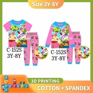 [3Y-8Y] Caluby Didi And Friends Kids Fashion Baju Kanak2 Perempuan Sleepsuit Baby Toddler Pyjamas To