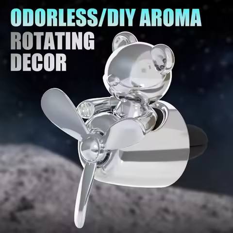 No perfume DIY fragrance teddy bear pilot car air freshener vent aroma diffuser rotating plane decor