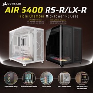 # CORSAIR AIR 5400 (RS-R / LX-R) ARGB Triple Chamber Mid-Tower PC Case # [ BLACK / WHITE ]