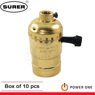 Surer 642 Turn Knob Light Socket Metal Shell, E27 (2A) (Box of 10pcs) (600 Series)