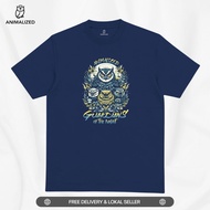 Animalized Men's Owl Midnight T-Shirt Society EmblemWISDOM