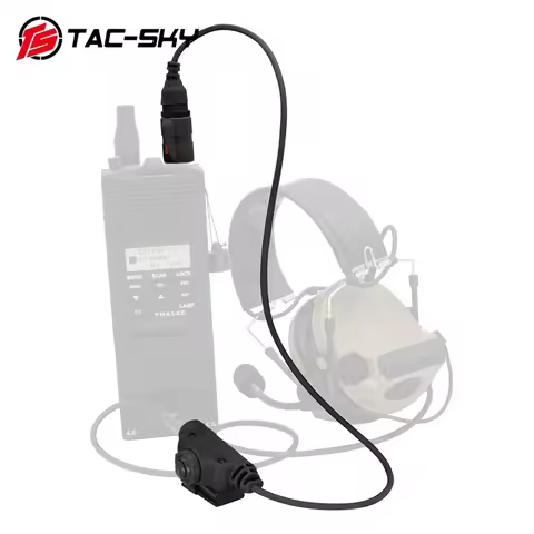 TS TAC-SKY Tactical Airsoft Sports Headset PTT Adapter 6 Pin V2 U94 PTT Compatible with AN/PRC 148 1
