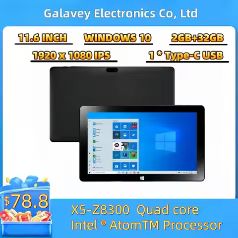 New 11.6" Windows 10 Tablet PC Intel Atom Z8350 2GB RAM 32GB ROM Tablet 1920 x 1080 IPS Resolution O