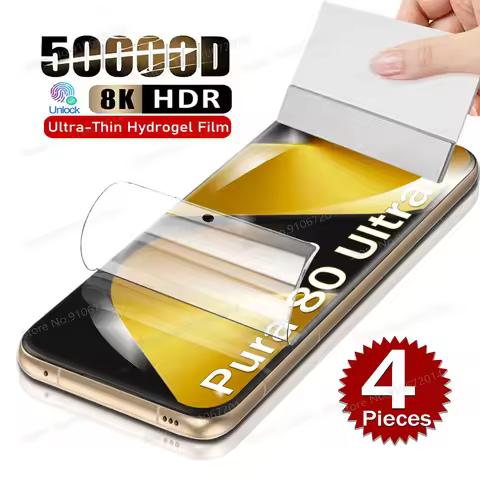 4PCS Hydrogel Film For Huawei Pura 80 Ultra 70 P60 P50 P40 P30 Pro Lite Screen Protector For Huawei 