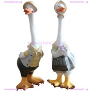 Homestore Garden Statue Resin Duck Craft Figurines Duck Family Member Courtyard Ornaments Artwork Animal Sculptures Modern Home Decor SG