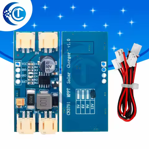 CN3791 MPPT Solar Controller 3.7V 1S Lithium Battery Charger 4.2V, 5-12V Solar Input, 1PC/2PCS