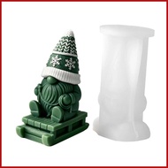 Christmas Silicone Molds Easy Release Reusable Cute Dwarf 3D DIY Handmade Candle Molds for Home Bake