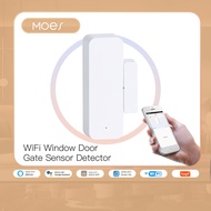 MOES Tuya WiFi Door Window Sensor Smart Home Wireless Door Detectors Door Magnetic Automation With A