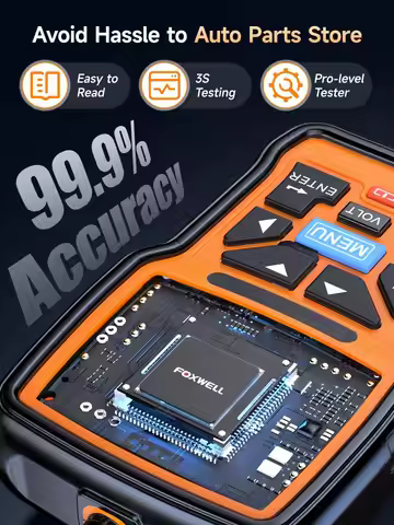 6V 12V Car Battery Tester Automotive Battery Load Tester FOXWELL BT301 Digital Battery Analyzer Cran