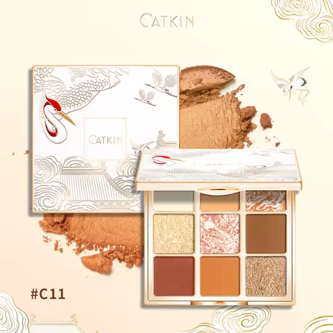 CATKIN Makeup 9 Colors Eyeshadow Palette, Matte and Glitter Eyeshadow Makeup Palette for High Pigmen