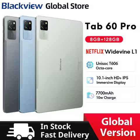 Blackview Tab 60 Pro Tablet 10.1'' HD+ IPS Display 8GB 128GB Octa-core Widevine L1 Android 14 7700 m