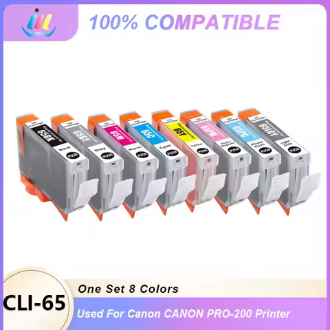 CLI-65 CLI65 CLI 65 Ink Cartridge Compatible for Canon Pixma PRO200 Pro-200 Printer Ink Cartridge Wi