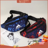 GS Sport Women Men Large Capacity Anti Theft Nylon Waist Bag Belt Bag Crossbody Bag Sling Shoulder B