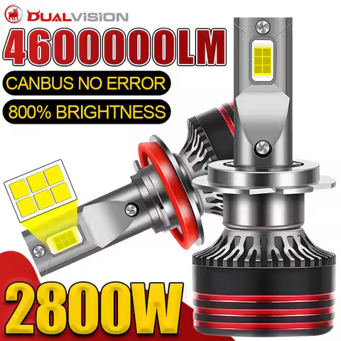 M8 Pro 2800W 460000LM H7 H4 H11 LED Headlights Bulb H1 H3 H4 H8 H9 HB3 HB4 9005 9006 9012 Car Headli