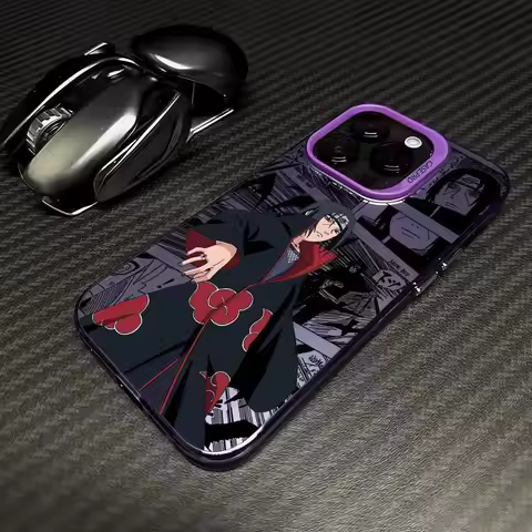 Soft Shell Case for Apple iPhone 14Pro 16Pro XS MAX 15 11 16e 14 13 Pro MAX XR 12 Akatsuki Itachi
