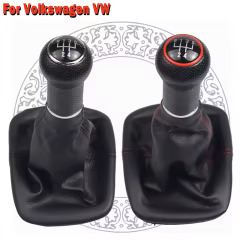 Manual 5 Speed Gear Shift Knob Lever HandBall Gaiter Boot For Volkswagen VW Golf 2 3 4 Cabrio Polo 6