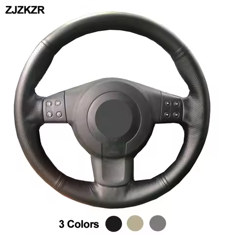 Hand Sew Car Steering-Wheel Cover Black Beige Gray Braid Wrap For Seat Leon MK2 1P Ibiza 6L Altea XL