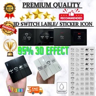 Suis 3D Label Sticker/ Switch Label PVC Sticker / Sticker Suis / Sticker Label Elektrik / Sticker La